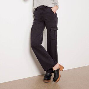 KUT FROM THE KLOTH WOMEN'S Miller High Rise Cargo Wide Leg pants black Sz 6 NEW